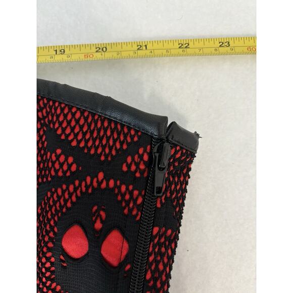 Charmian Skull Bones Red‎ Black Corset Gothic Steampunk Valentine Costume 5XL - Picture 6 of 16